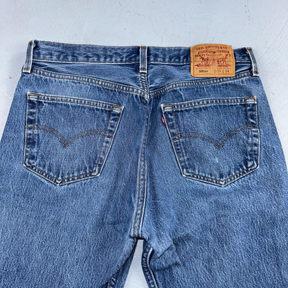 Levis 501 Vintage 90s USA XX Straight Leg Jeans Blue Med Wash 35x34 Act 32x30