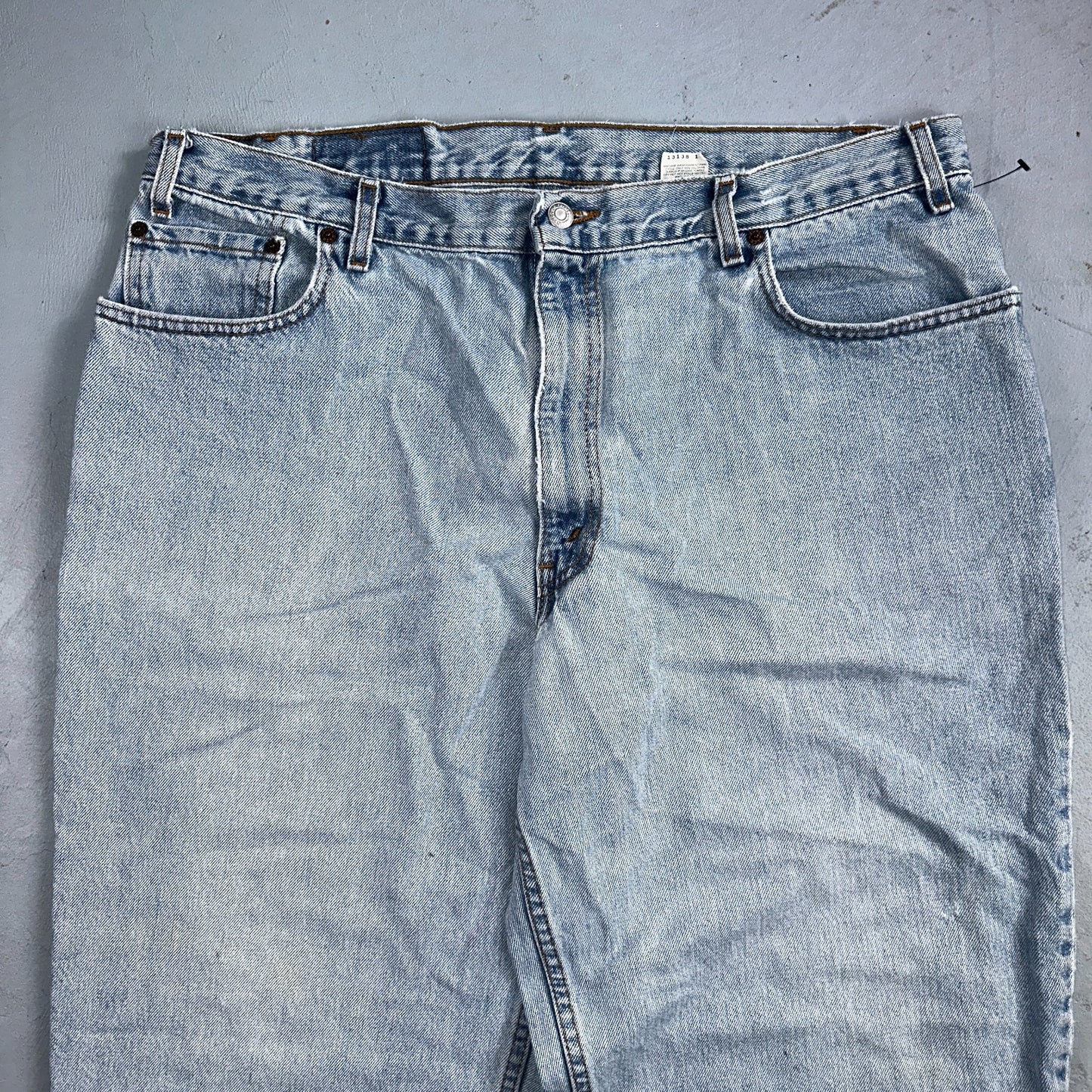 Levis 570 Jeans Mens 40x32 Blue Baggy Wide Loose Denim Pants Tapered 39x30