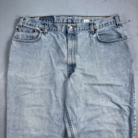 Levis 570 Jeans Mens 40x32 Blue Baggy Wide Loose Denim Pants Tapered 39x30