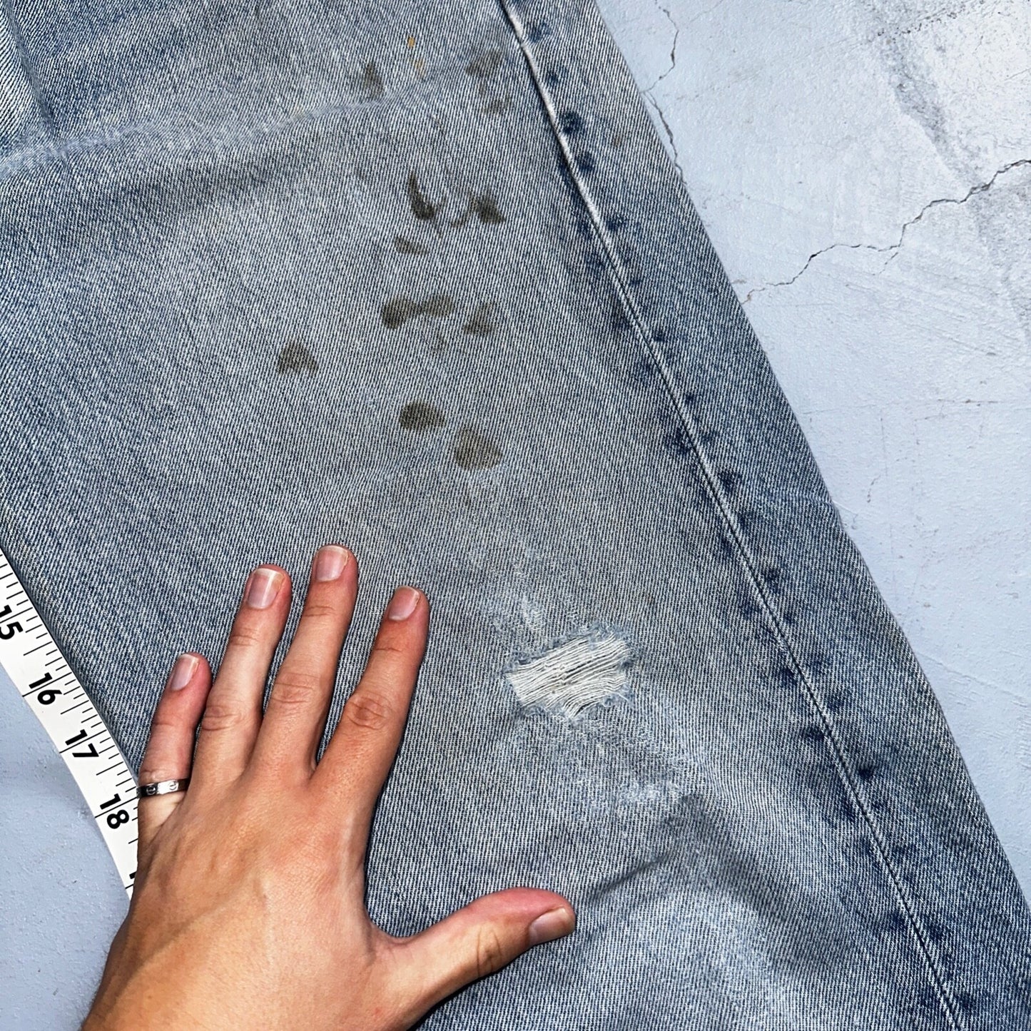 Levis 501 Vintage 90s USA XX Straight Leg Jeans 34x34 Blue Light Wash Act 31x32