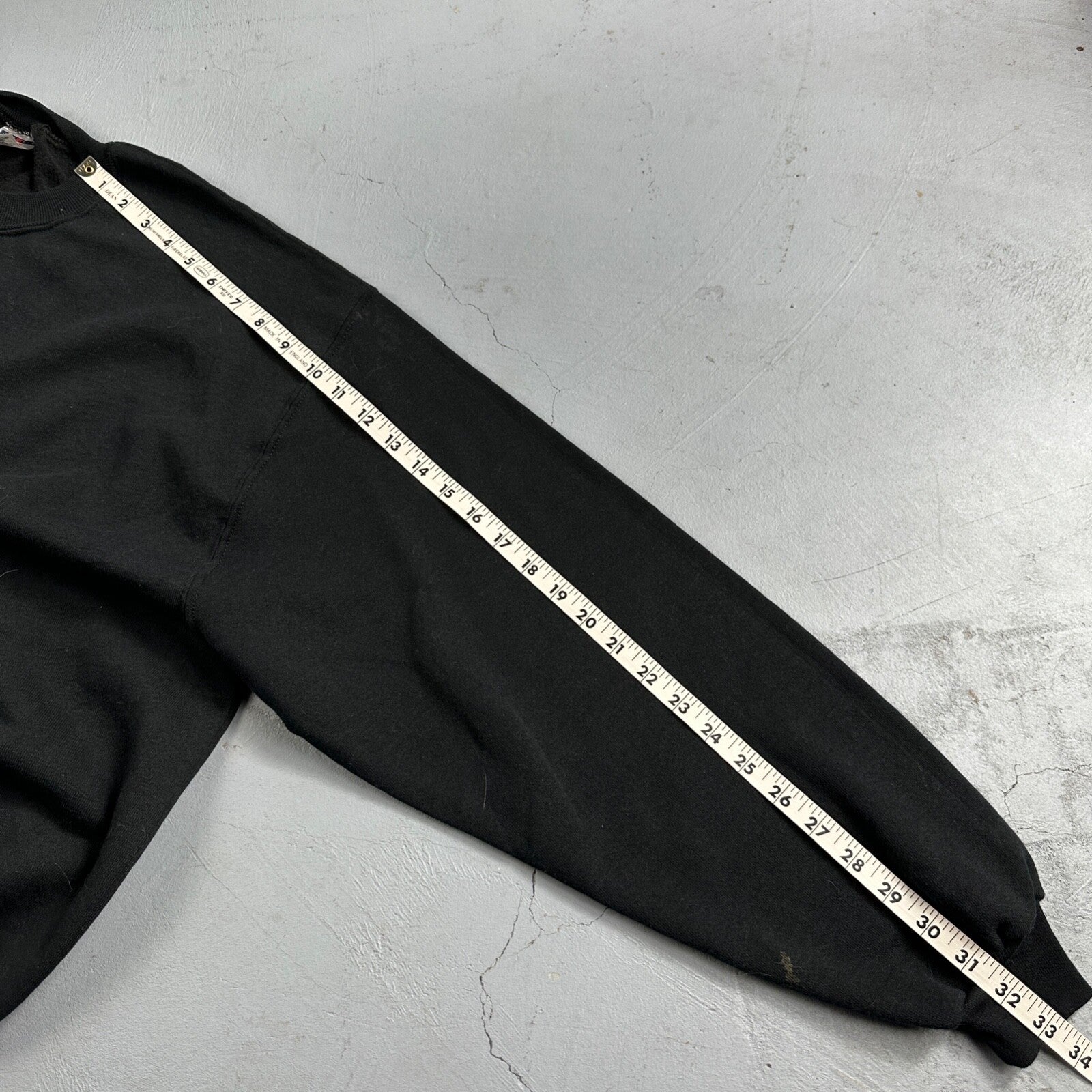 VTG Jerzees Sport Blank Sweatshirt L 1990s Y2K Black Crewneck Basic