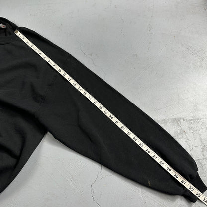 VTG Jerzees Sport Blank Sweatshirt L 1990s Y2K Black Crewneck Basic