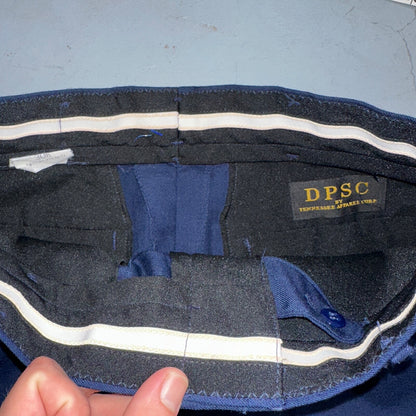 Vintage DPSC Air Force Pants Mens 30R Navy Blue Wool Blend Trouser 28x30 90s