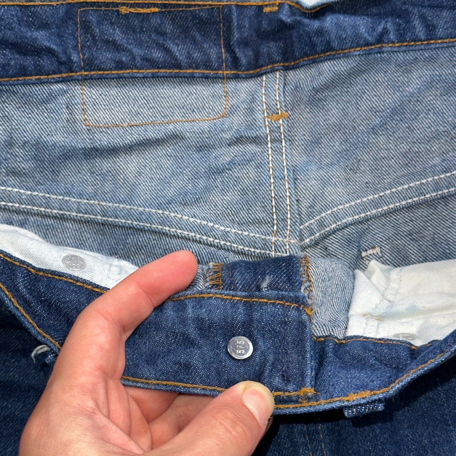 Levis 505 Vintage 80s 20505-0217 Orange Tab Dark 501 Jeans 36x34 USA 1980s