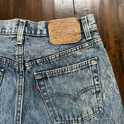 VTG 90s Levis 501 Button Fly 30x36 USA Tag Jeans Straight Acid Wash XX Act 27x32