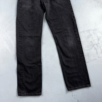 Levis 501 Vintage Y2K XX Straight Leg Jeans 90s Black Wash 30x32 Act 28x30