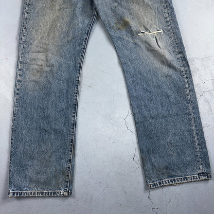 Levis 501 Vintage Y2K 90s XX Straight Leg Jeans Blue Light Wash 36x32 Act 33x30