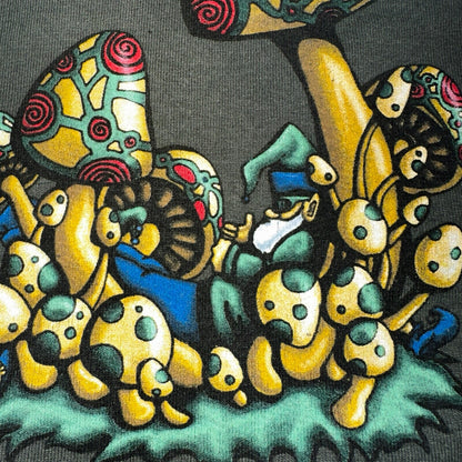 ODM Mushroom Trip VTG T Shirt Y2K Grunge Punk Rock Graphic Art Promo Shrooms