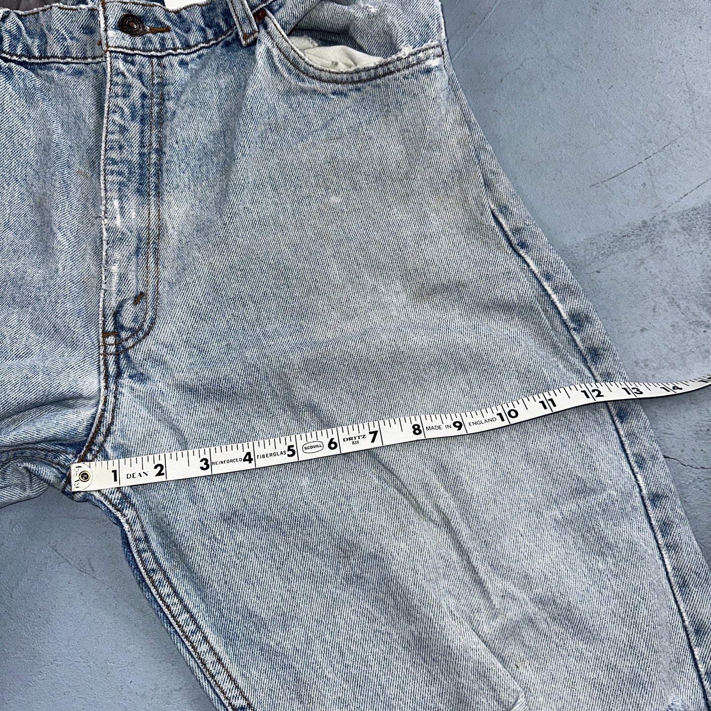 Levis 550 Vintage 90s USA Orange Tab Relaxed Blue Ligh Wash Jeans 36x32 Ac 33x30