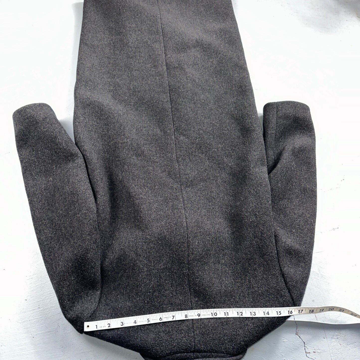 VTG Pavilion Petite Gray Coat  Womens  Double Breasted Long Trench Overcoat Sz L