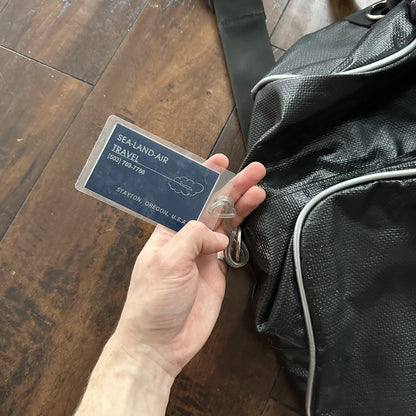 VTG North Face SKI Gear Duffle Gym Bag USA Made Leather Handle Rubber Coated 80s