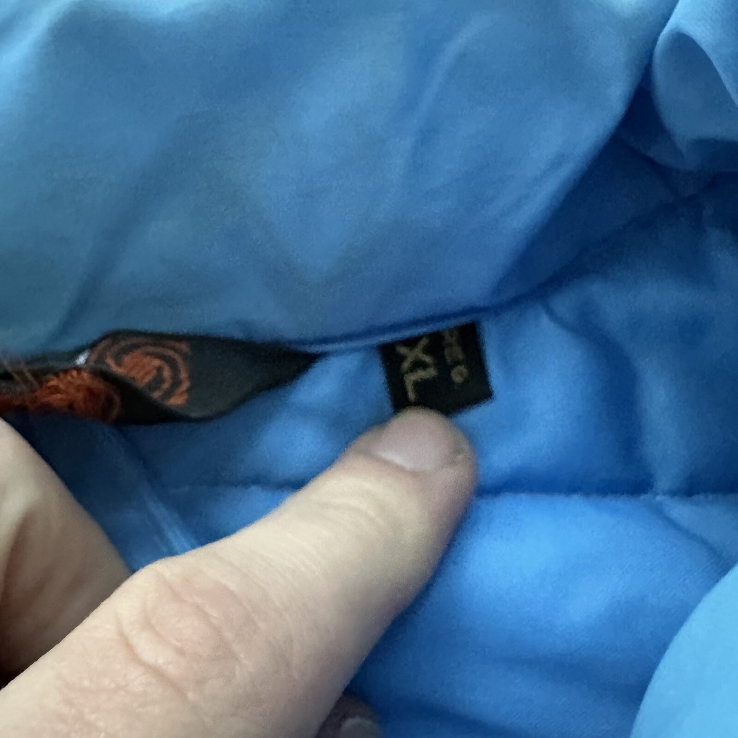 Vtg Sears Western Outdoor Wear Puffer Vest Snap Baby Blue 70s 80s Boxy XL