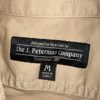J Peterman Shirt Mens M Khaki Officer & Gentleman Field Shirt Safari Outdoor VTG