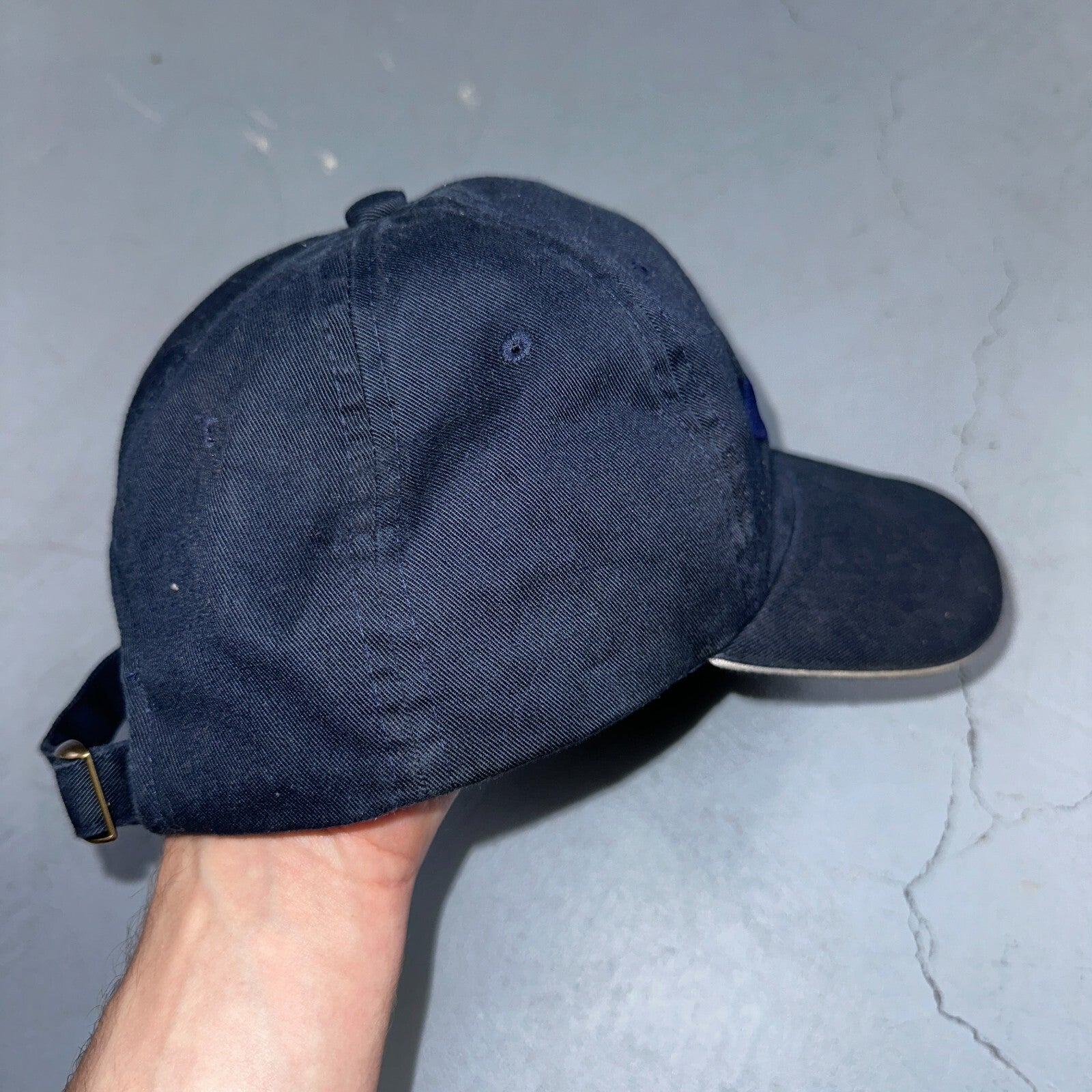 Hoopla Funny VTG Hat Cap Snapback Sponge Bob Navy Blue Sportsman Cool 90s