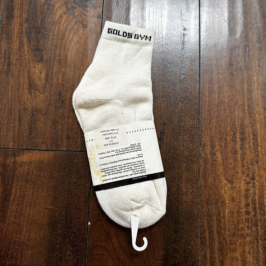 Golds Gym Women's Crew Socks Running Crew Socks 80s White Vtg 90s USA W9-11