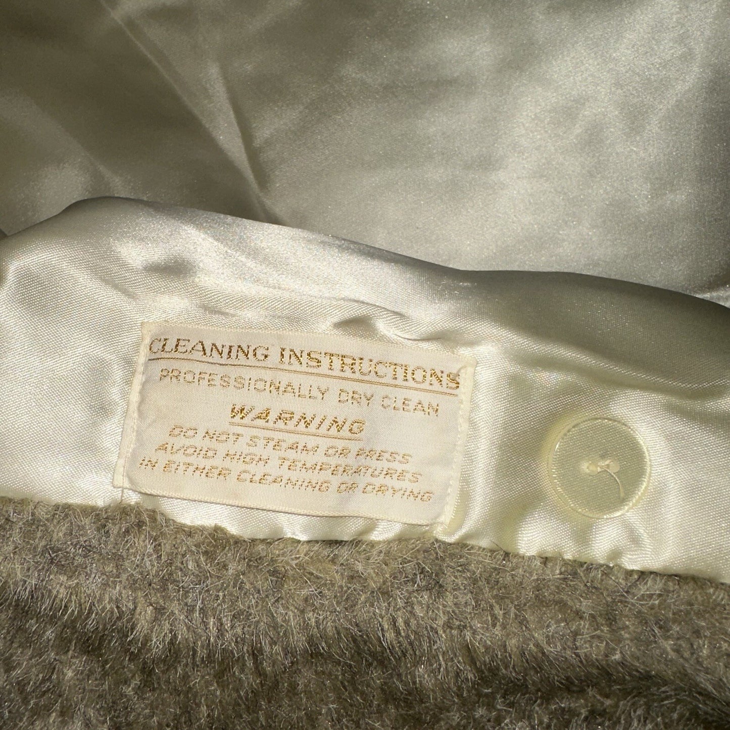 Vtg 50s 60s WHITE STAG Faux Fur Button Up Coat Jacket Union Rockabilly Rare