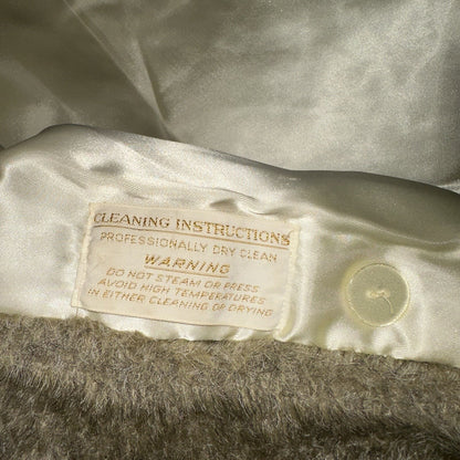 Vtg 50s 60s WHITE STAG Faux Fur Button Up Coat Jacket Union Rockabilly Rare