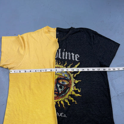 Sublime Split Cut Sewn VTG Style T Shirt Y2K Custom Unique Band Rock Nirvana