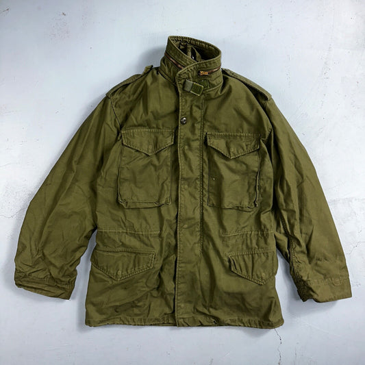 VTG US ARMY M-65 Field Jacket Coat Cold Weather Mans OG-107 Vietnam 70s 1970s