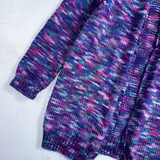 VTG 50s 60s Hand Knit Cable Sweater Handmade Rockabilly Cottage Core Grandma