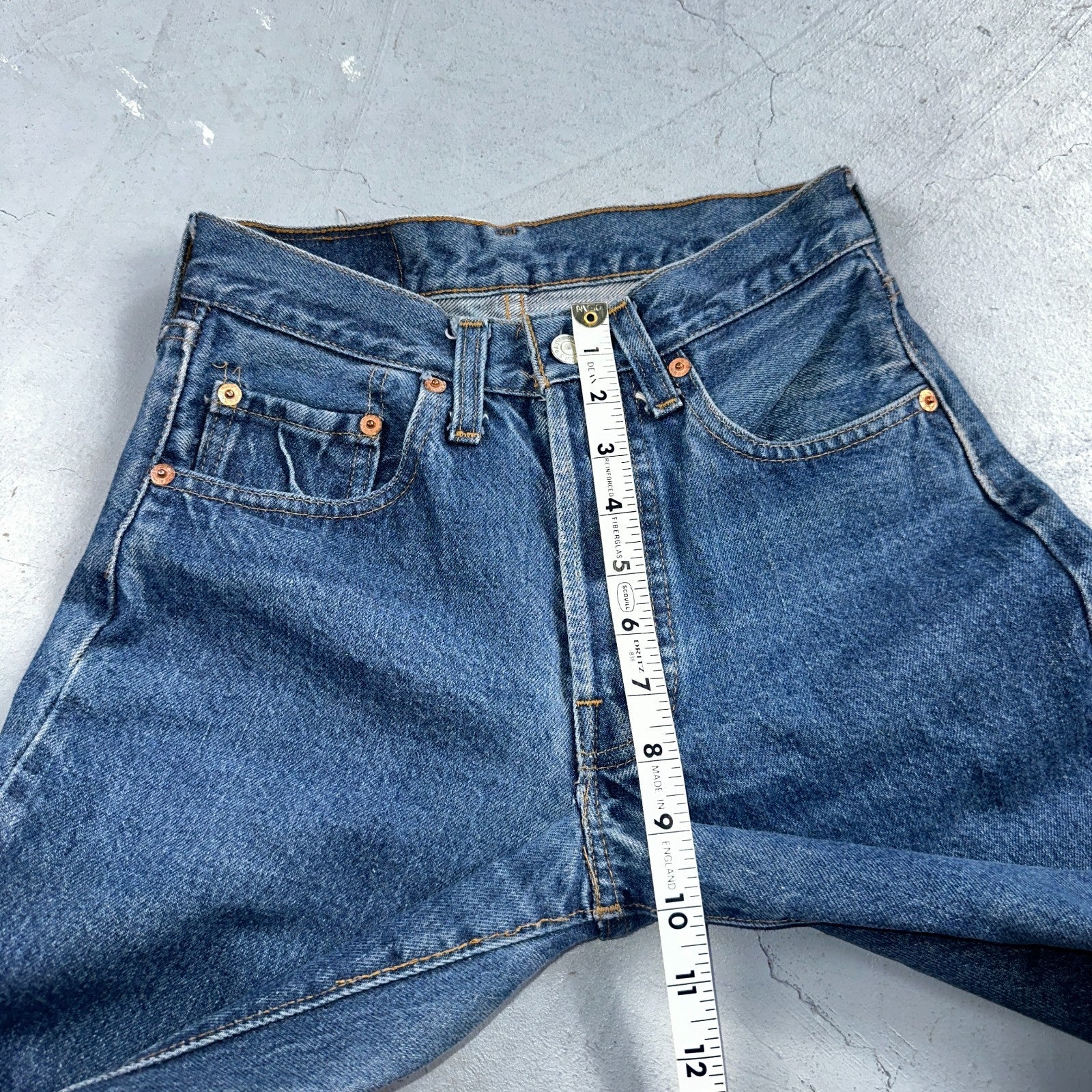 Levis 501 Vintage 80s Redline Selvedge USA XX Jeans Med Wash 27x32 Act 24x28