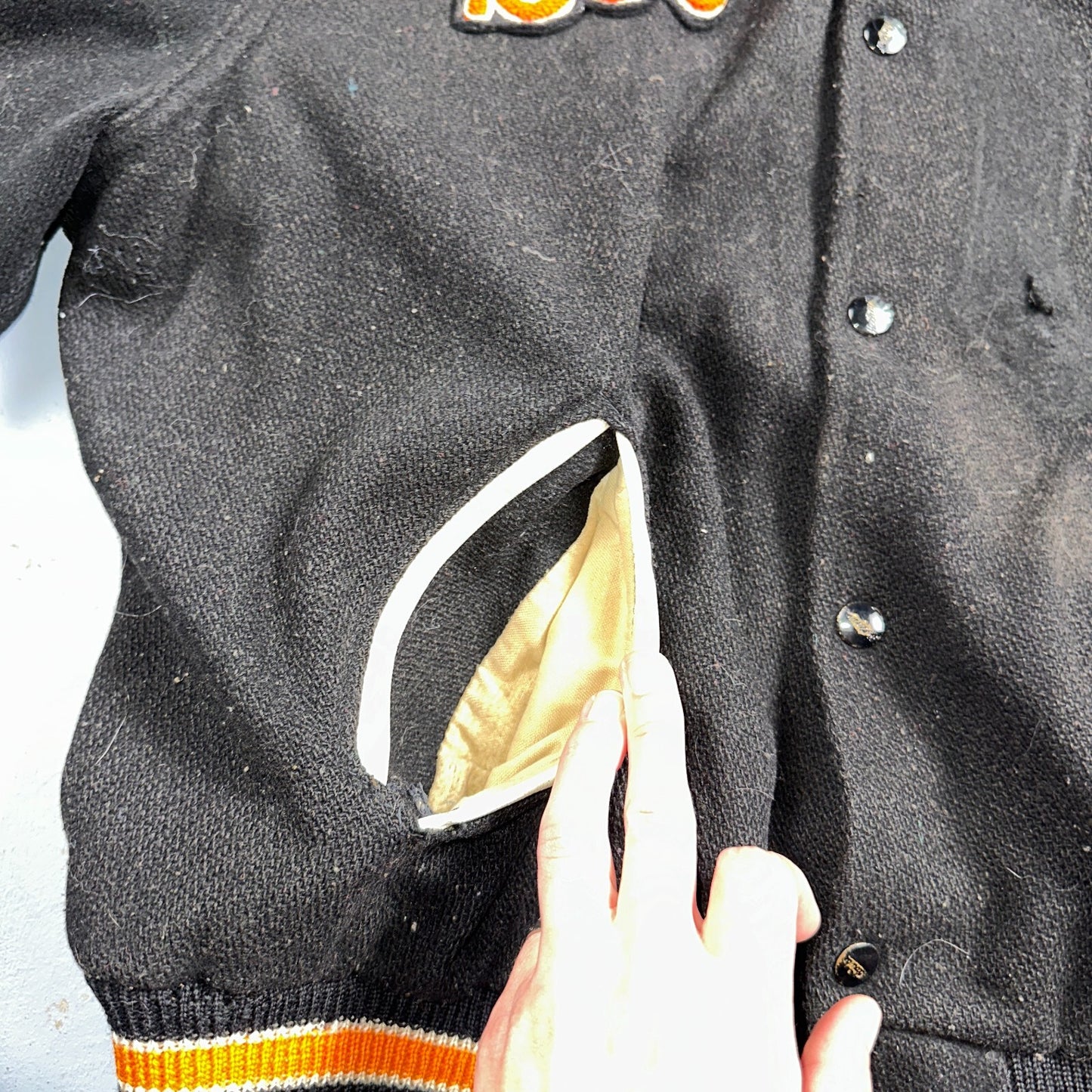 VTG Bill Beard Varsity Leather Letterman 60s Jacket L Portland USA Salem BOB