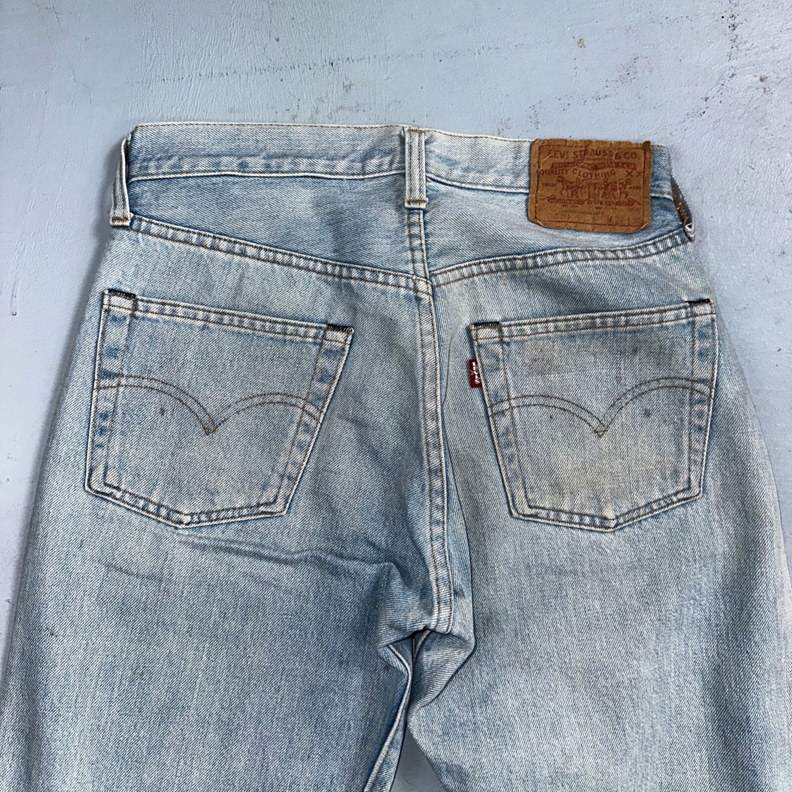 Levis 501 Vintage 80s Redline Selvedge USA XX Jeans Light Wash 29x30 Act 27x27