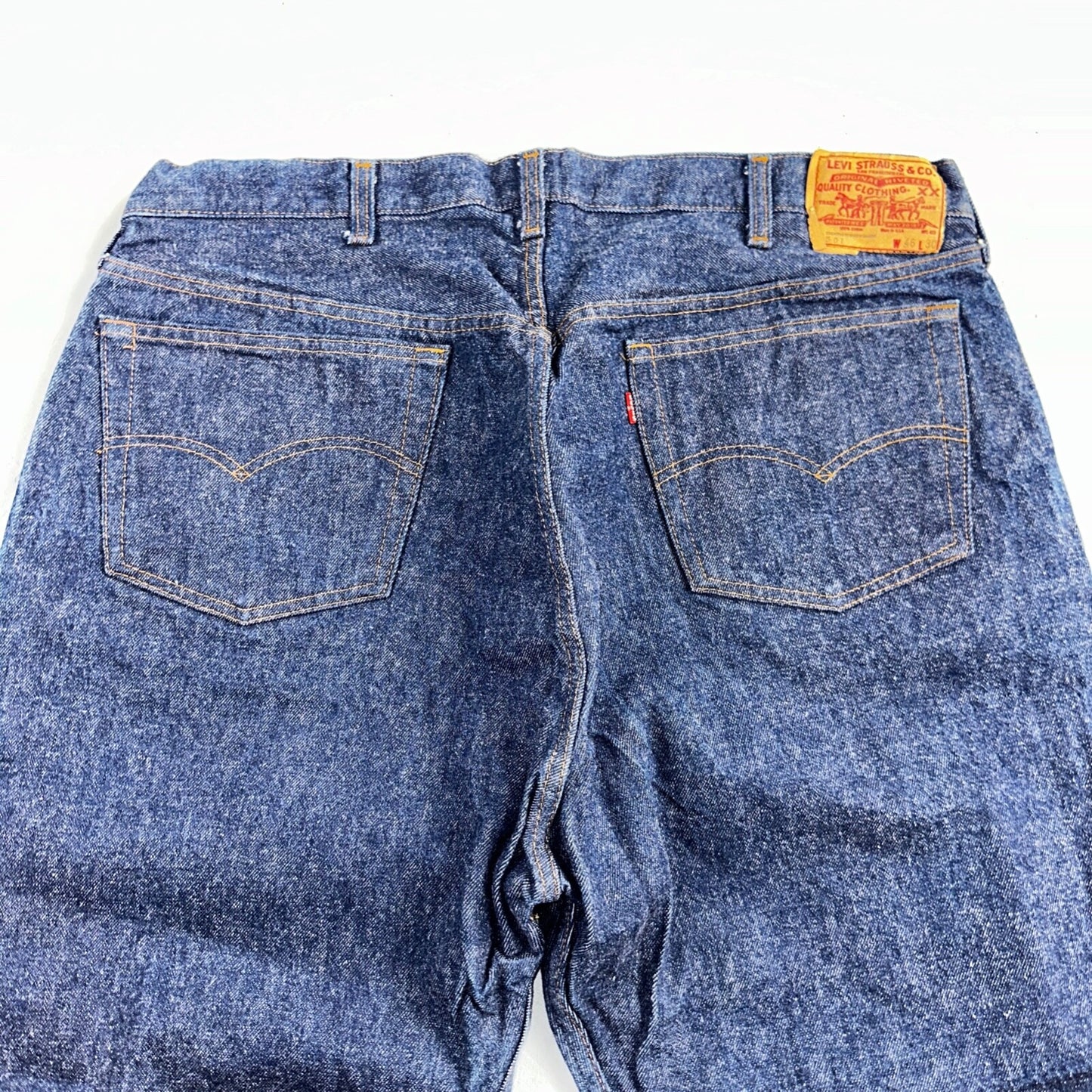 Levis 501 Vintage 80s USA XX Straight Leg Jeans Blue Dark Wash 46x30 Act 40x27