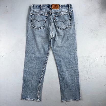 Levis 501 Vintage 90s USA XX Straight Leg Jeans Blue Light Wash 40x32 Act 35x29