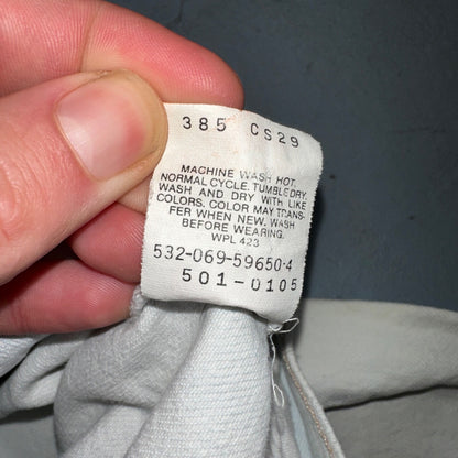 Levis 501 Vintage 90s USA XX Straight Leg Jeans White Light Wash 32x30 Act 30x26