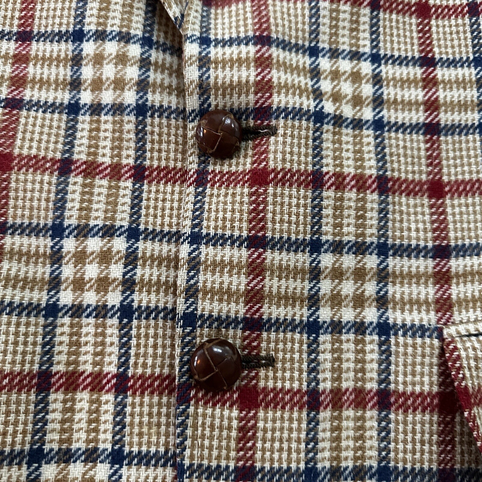 1960s 1970s Tan Pinstripe VTG Suit Jacket Sportcoat 40 Wool Checker Rockabilly