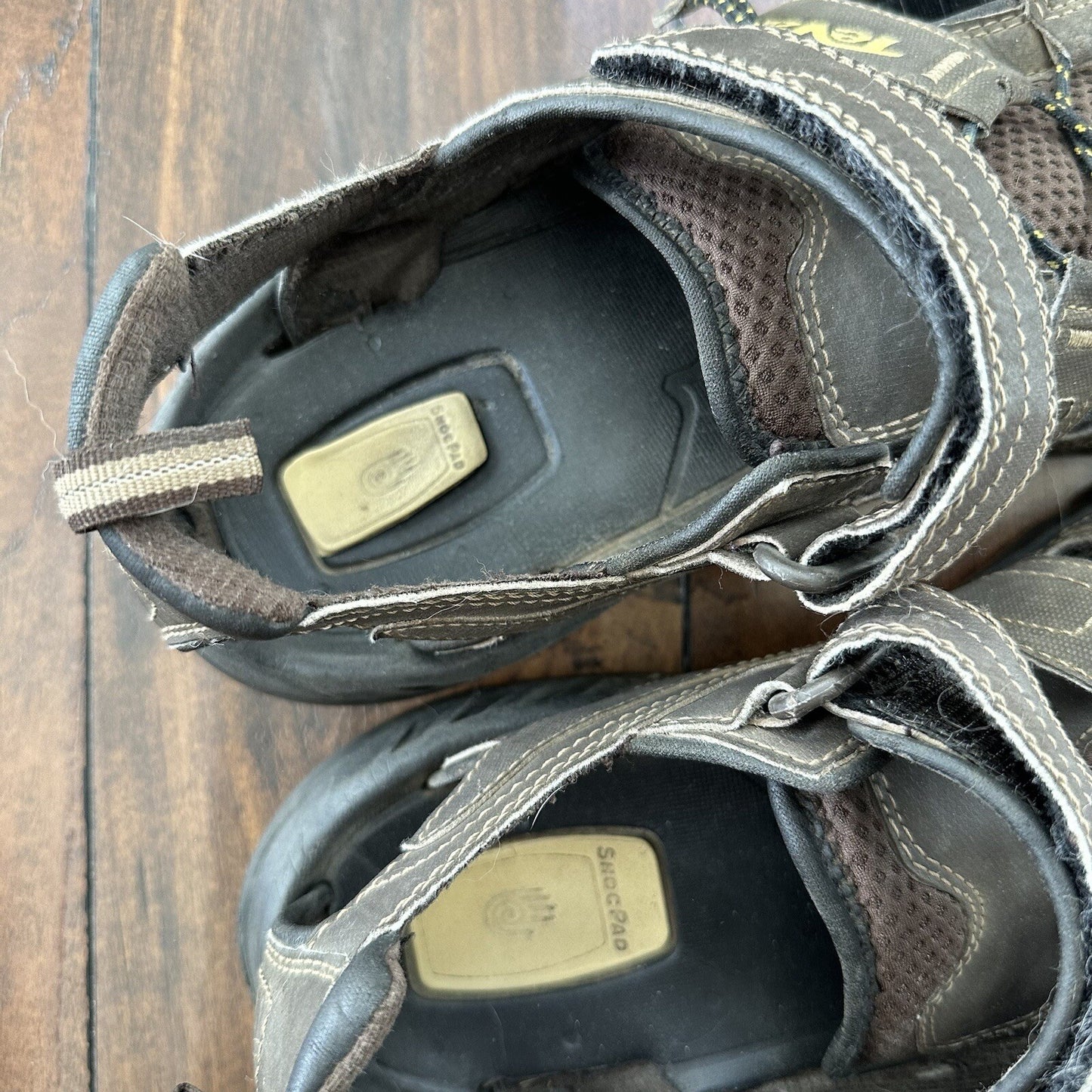 Teva Mens Shocpad Brown Gray Closed Toe Hook Loop Fisherman Sandals Size 12