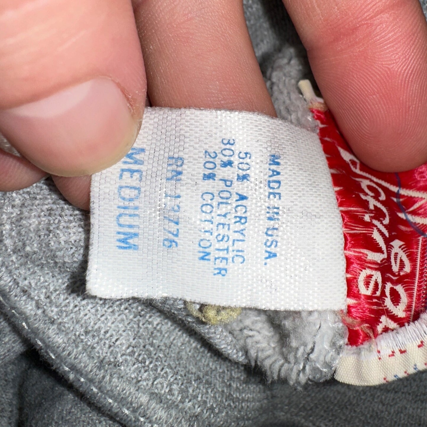 No Frills Sweat Sweatshirt 80s VTG Crewneck Gym Gray Barcode Raglan Jumper 1980s