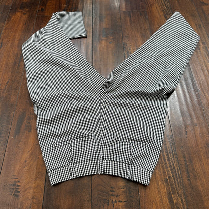 Zara Trf Collection Womens Plaid Checker BLACK White Dress Pants Sz S