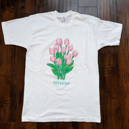 Sisters Oregon Flowers Vintage T Shirt 90s Single Stitch FOTL Love Family PDX
