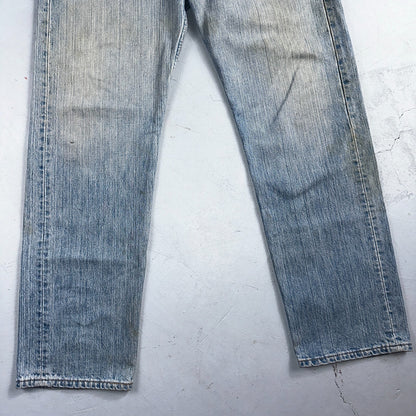 Levis 501 Vintage 90s USA XX Straight Leg Jeans Blue Light Wash 38x32 Act 36x32
