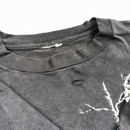 Vintage Wolf Pack Wolves Nature Animals Art Graphic Thrashed T-Shirt Black 90s