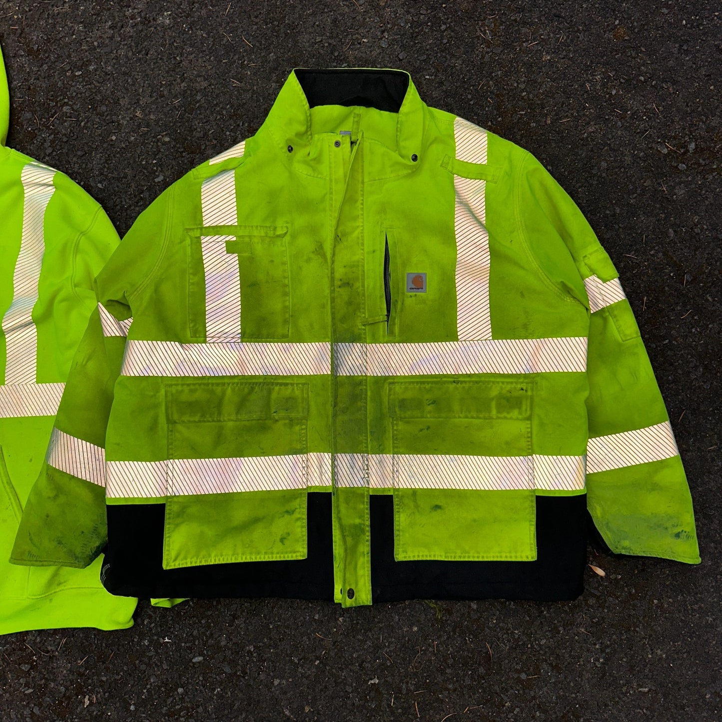 Carhartt Jacket Mens 2XL 100787 High-Visibility Waterproof Highlighter Hoodie