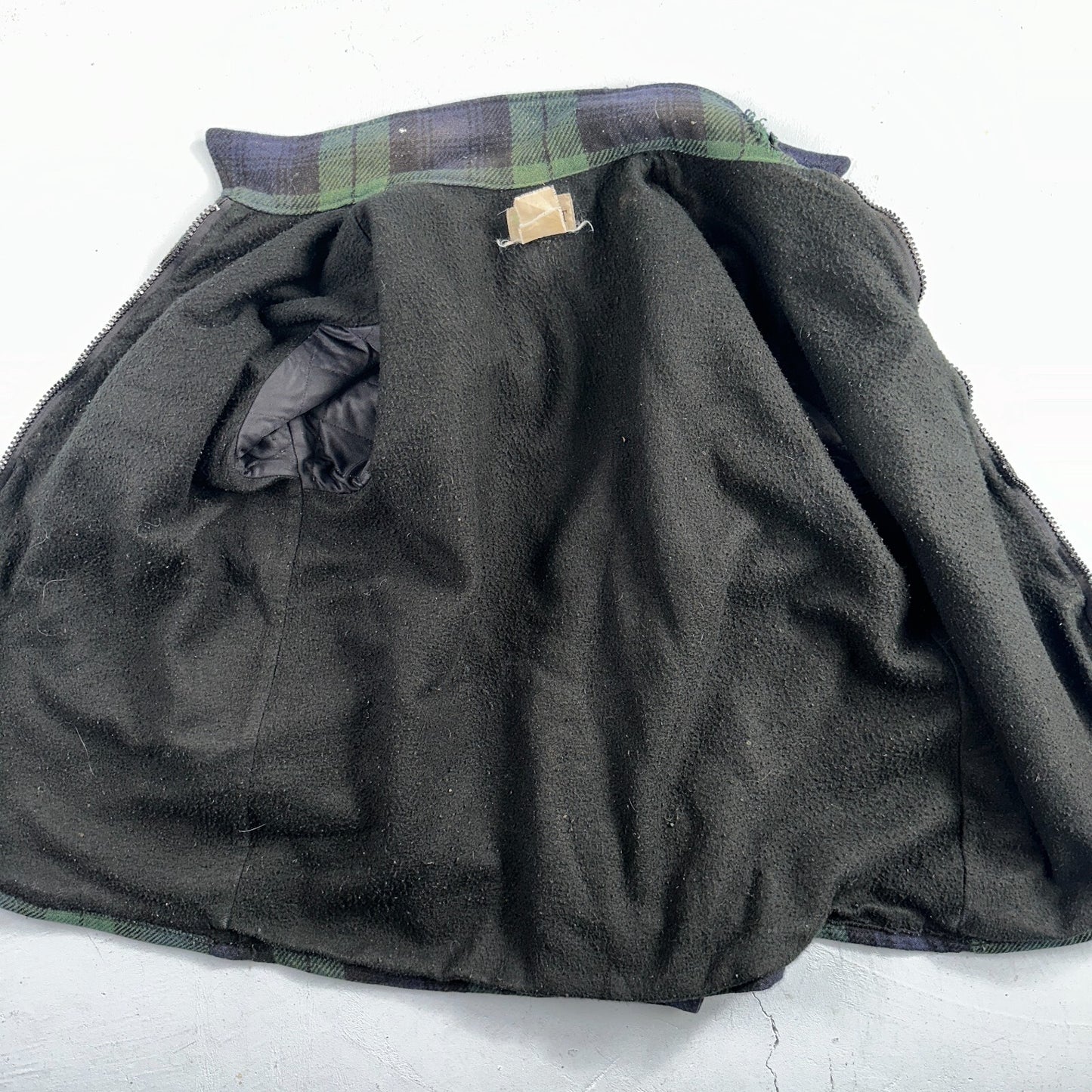 Vintage Codet Mens Shirt Jacket Plaid Blue Green Mackinaw Wool Shacket Size L