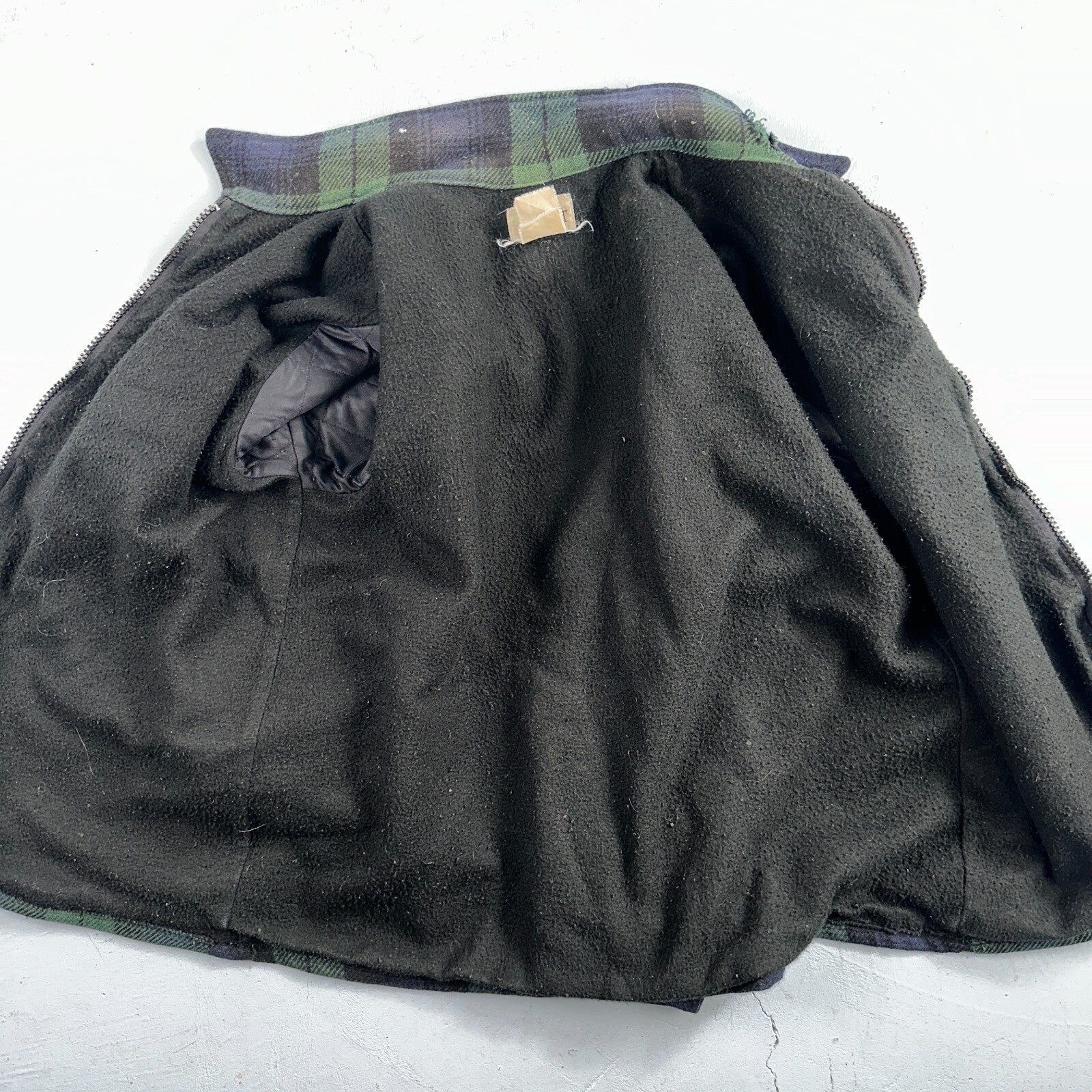 Vintage Codet Mens Shirt Jacket Plaid Blue Green Mackinaw Wool Shacket Size L