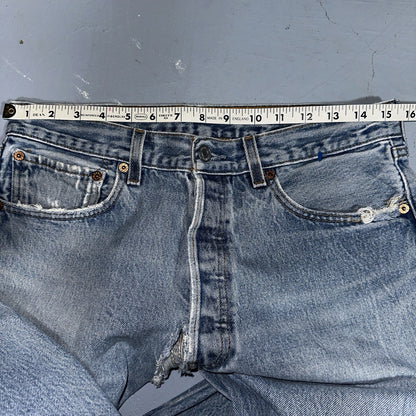 Levis 501 Vintage 90s Mexico Straight Leg Jeans 34x36 Y2K Light Wash Act 31x31