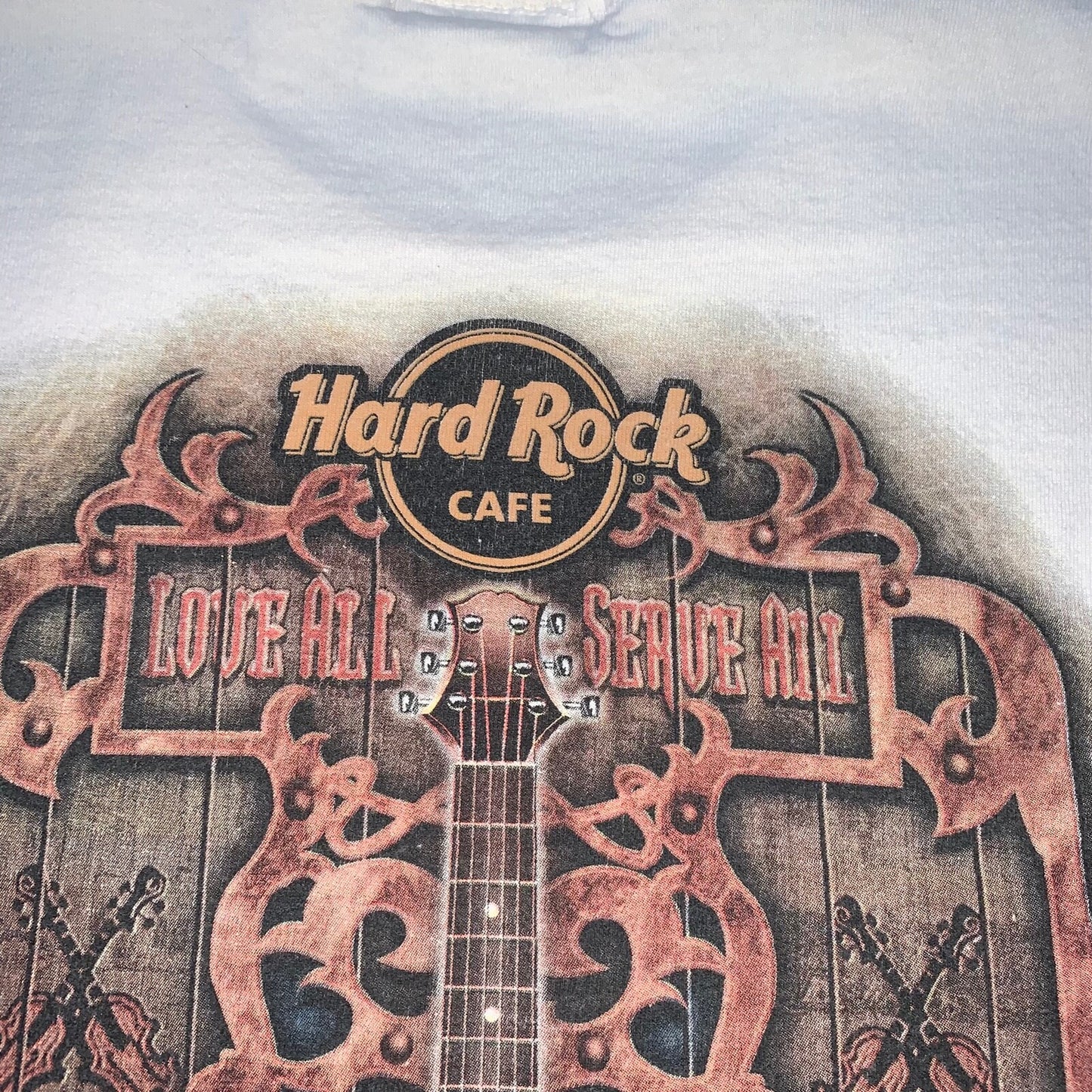 Nashville Hard Rock Cafe Vintage T Shirt Casino Gambling Music Band Guitar 90s