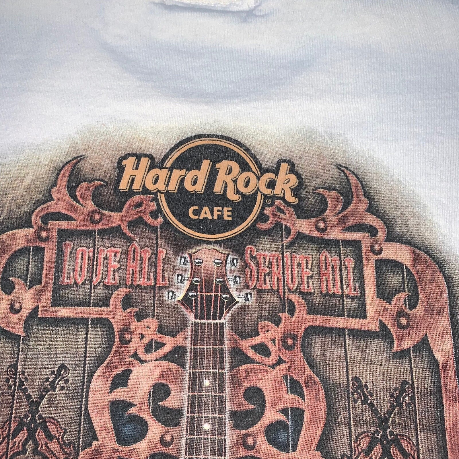 Nashville Hard Rock Cafe Vintage T Shirt Casino Gambling Music Band Guitar 90s