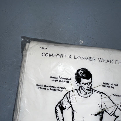 1960s Hanes Vintage White Blank T Shirt Mens Rockabilly Lot Of 3 Pack 60s 50s