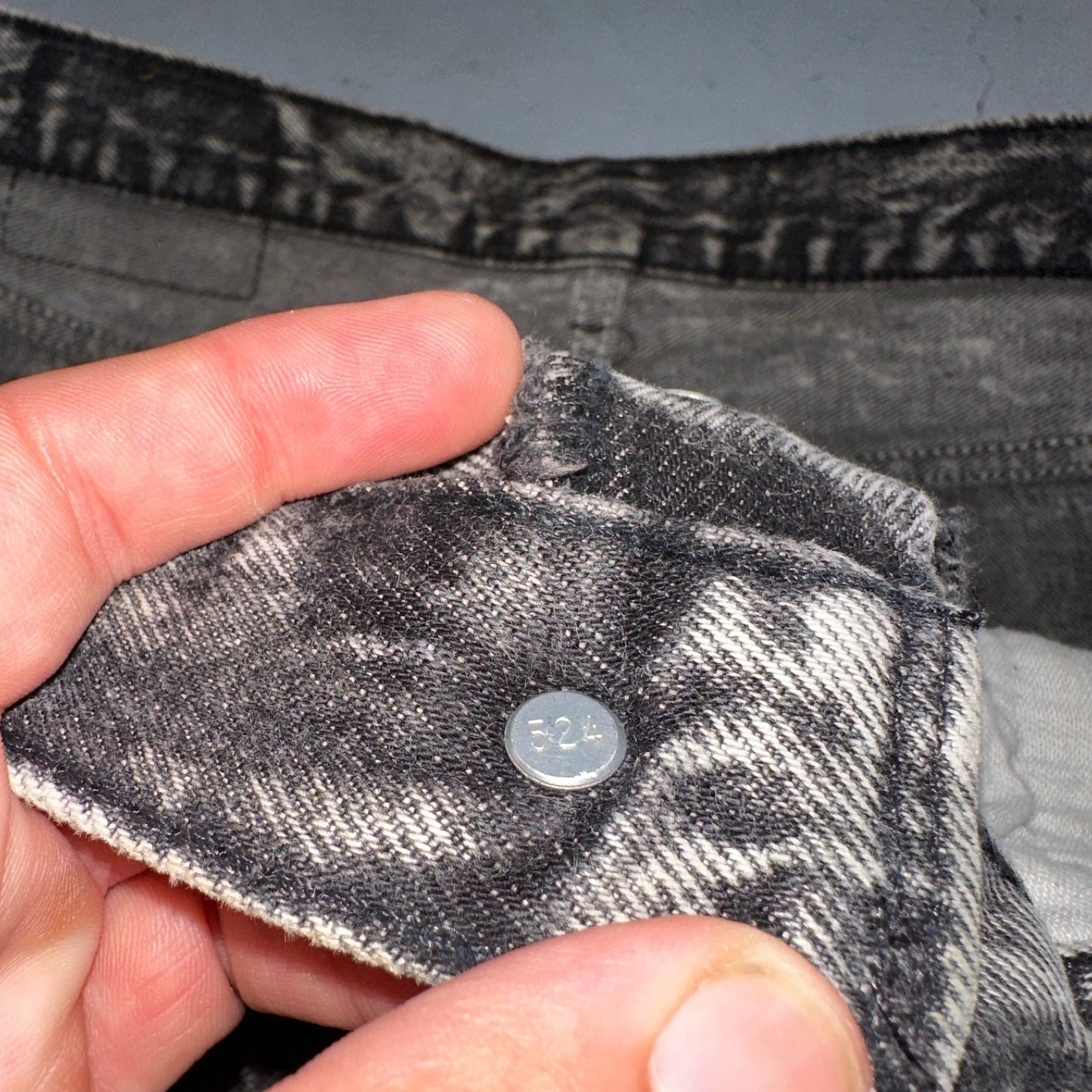 Levis 501 Vintage 80s USA XX Straight Leg Jeans Gray Acid Wash 36x30 Act 34x29