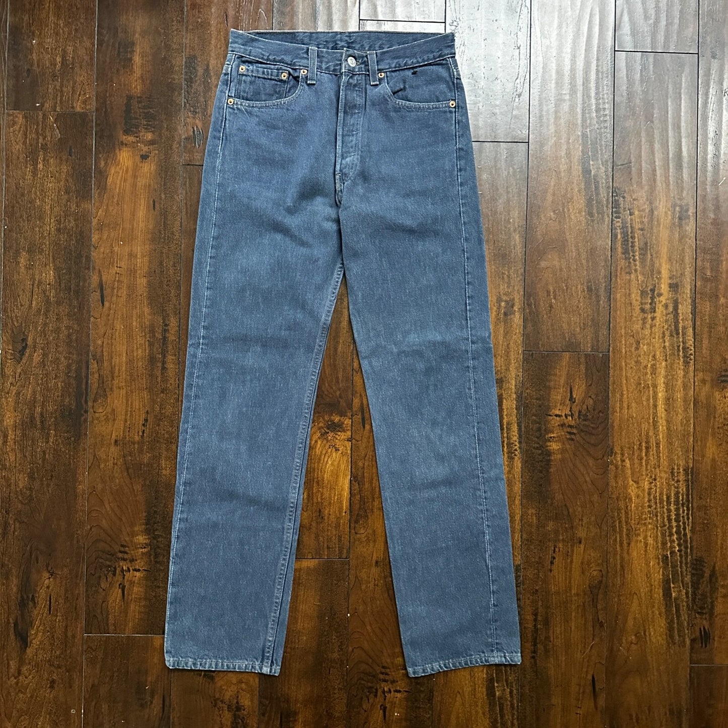 Levis VTG 90s 501 Button Fly 31x32 USA Tag Jeans Straight Wash Blue XX Act 28x31