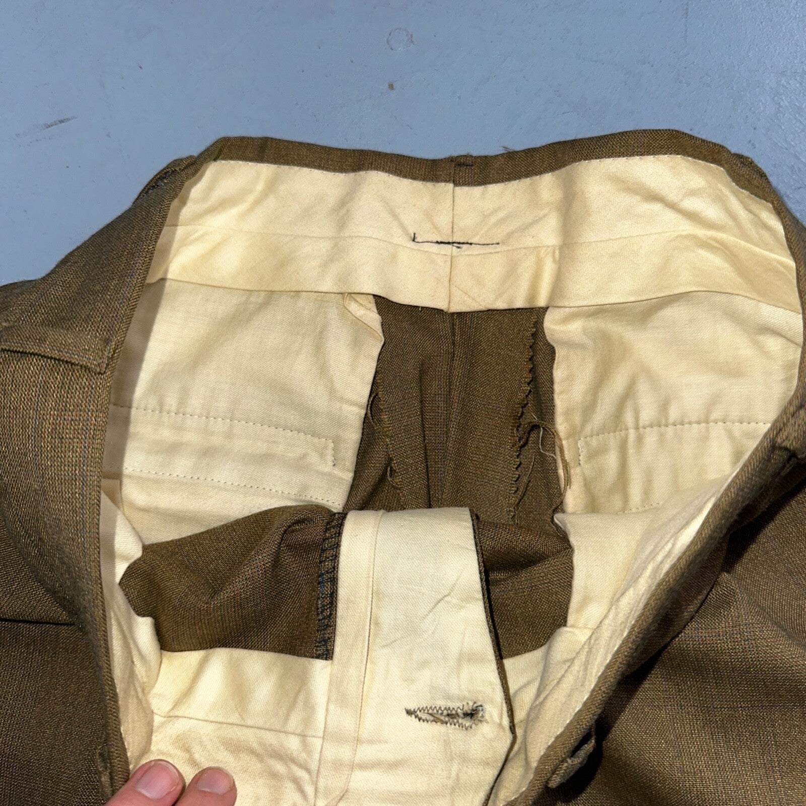 VTG Mens 3 PC Suit 42 Jacket Coat Pants Vest Plaid Rockabilly 70s 1970s Brown