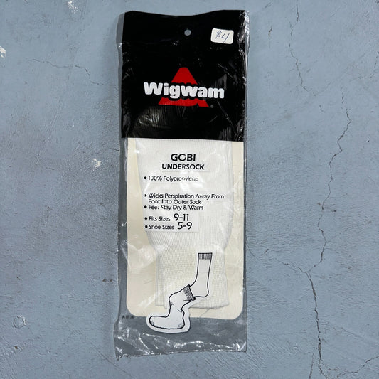 NEW Vintage Wigwam Gobi Undersock Socks 100% Polypropylene Fits Shoe 9-11