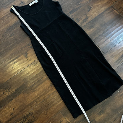 Preview Collection S Black Pure Wool X Fine Merino Sweater Dress Sleevless VTG