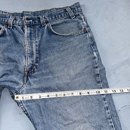 Levis 517 Vintage 80s USA Boot Cut Leg Jeans Light Wash Orange Tab Act 32x30